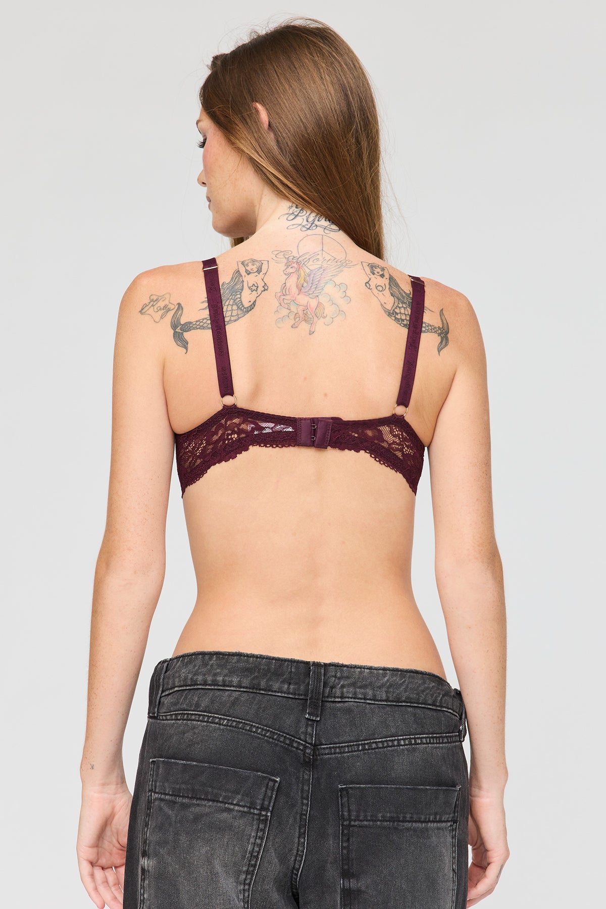 Alt View 4. Juicy Couture Lace Bra (3 Pack) - Burgundy