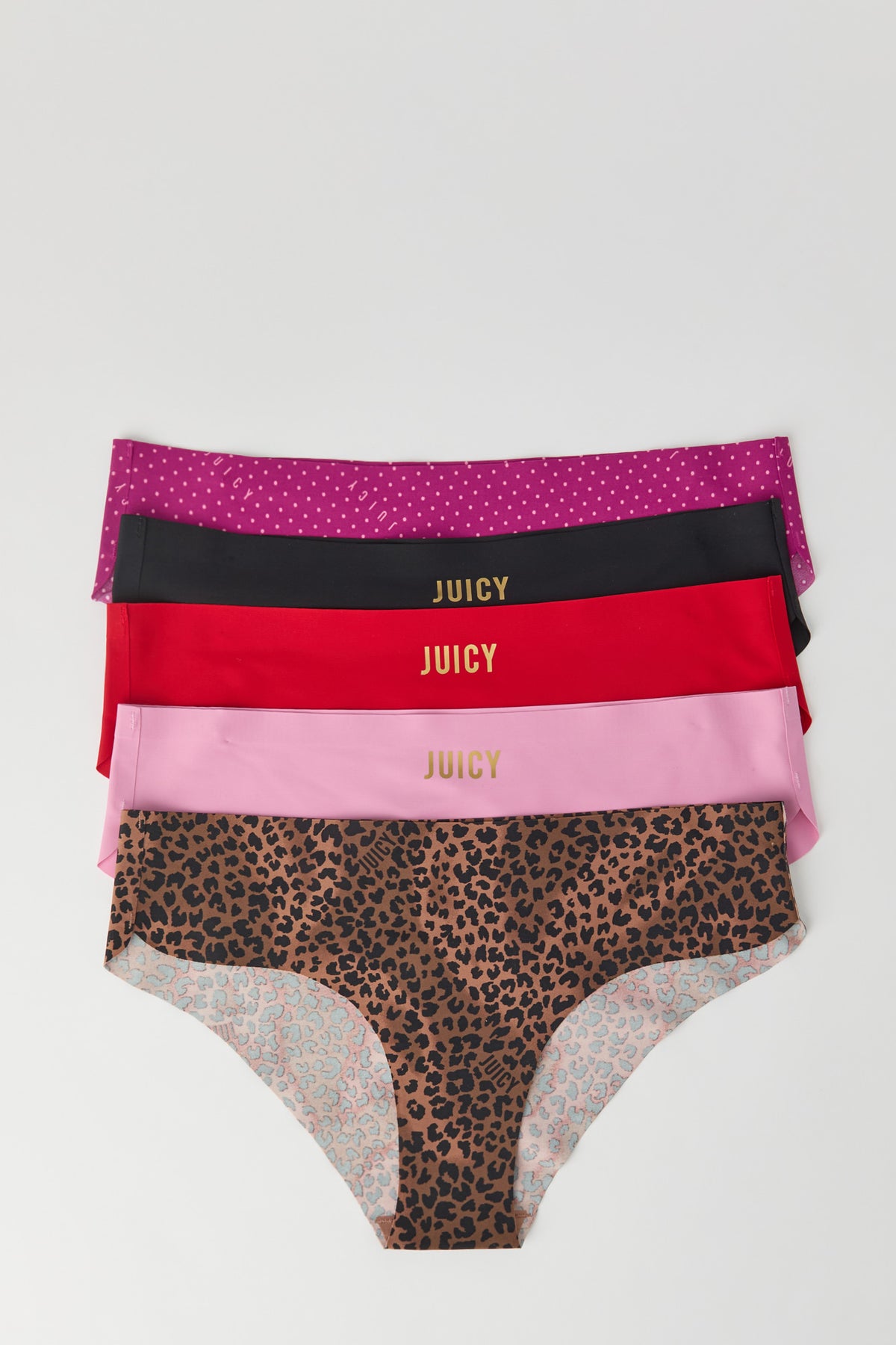 Juicy Couture Seamless Hipster Panty Set - Leopard