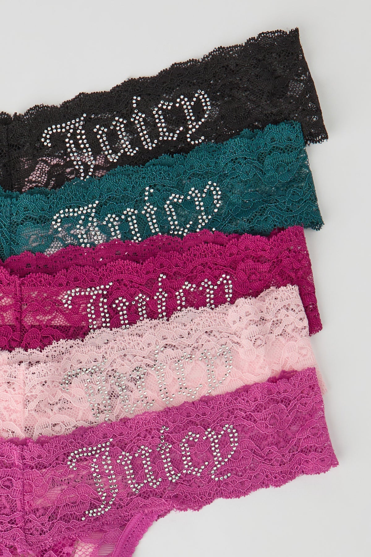 Alt View 3. Juicy Couture Lace Thong Panty Set - Purple