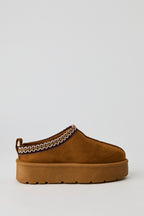 Faux Suede Embroidered Platform Booties