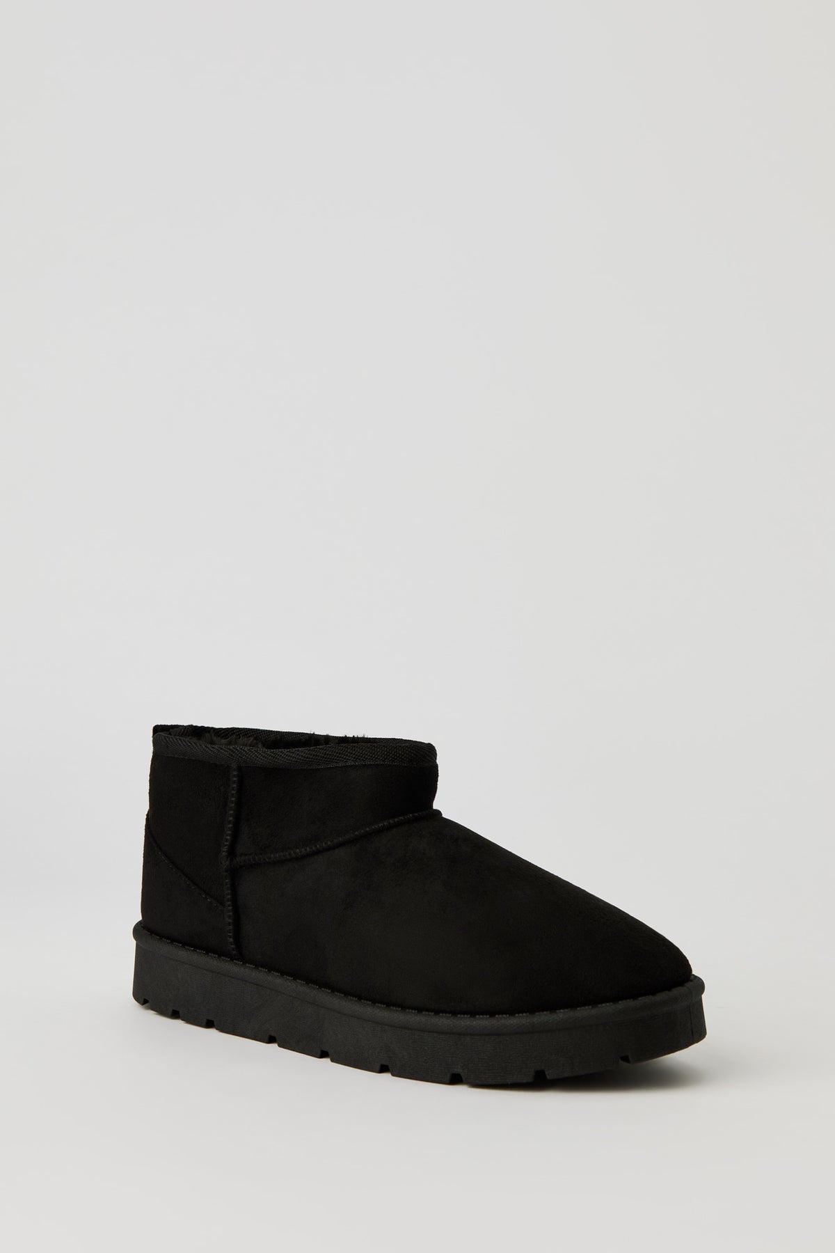 Alt View 4. Faux Suede Ankle Booties - Black