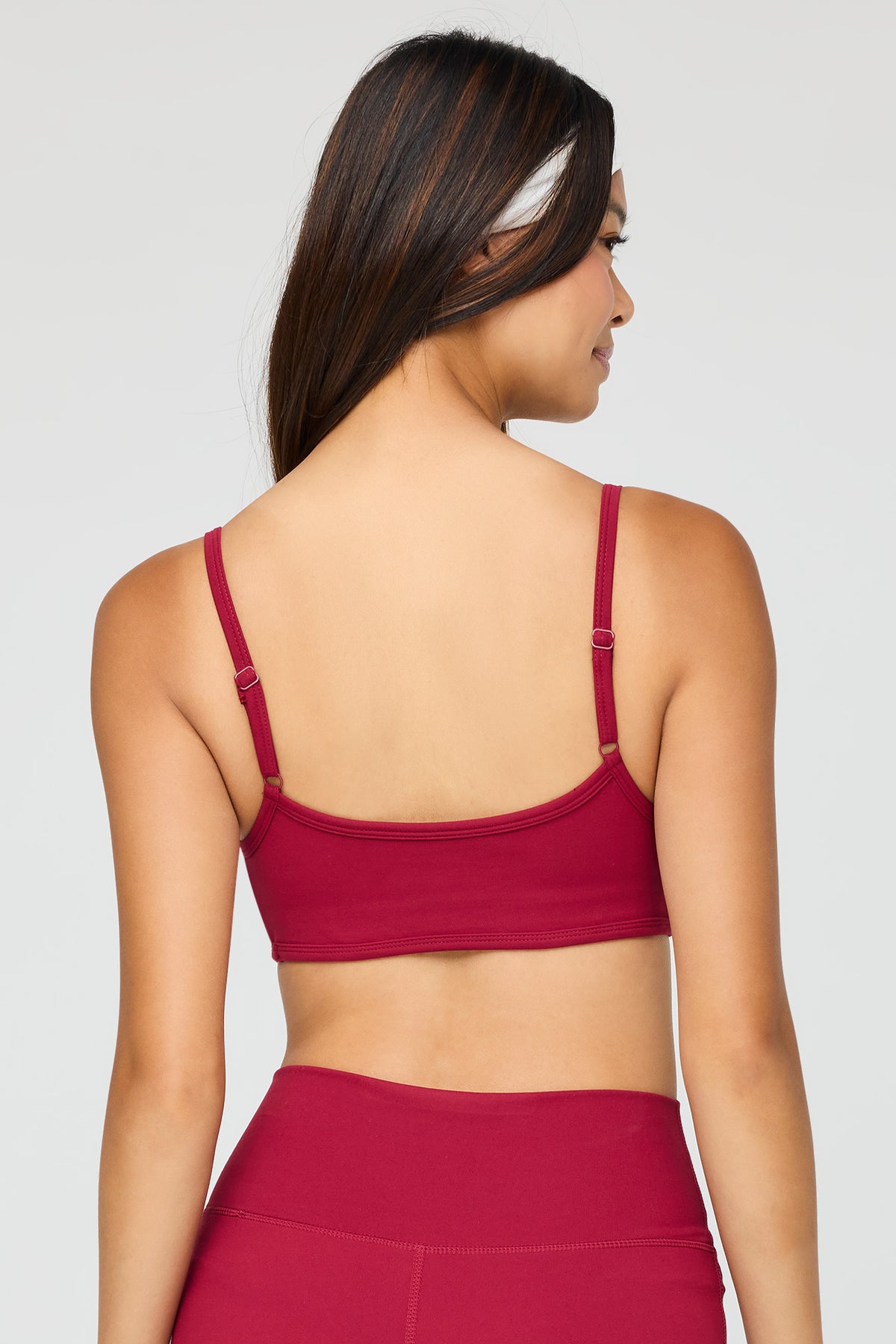Alt View 2. Scoop Neck Bra - Red