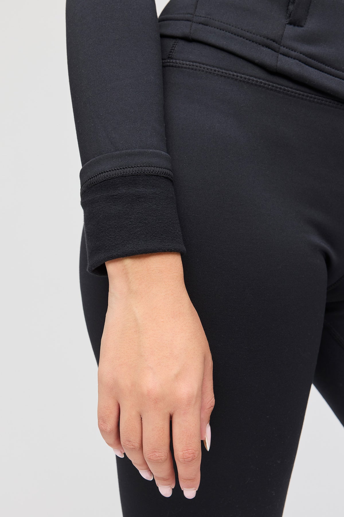 Alt View 4. Warm Tech Fleece Lined Zip Jacket - Black