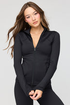 Blouson doublé de molleton tech chaud avec fermeture à glissière