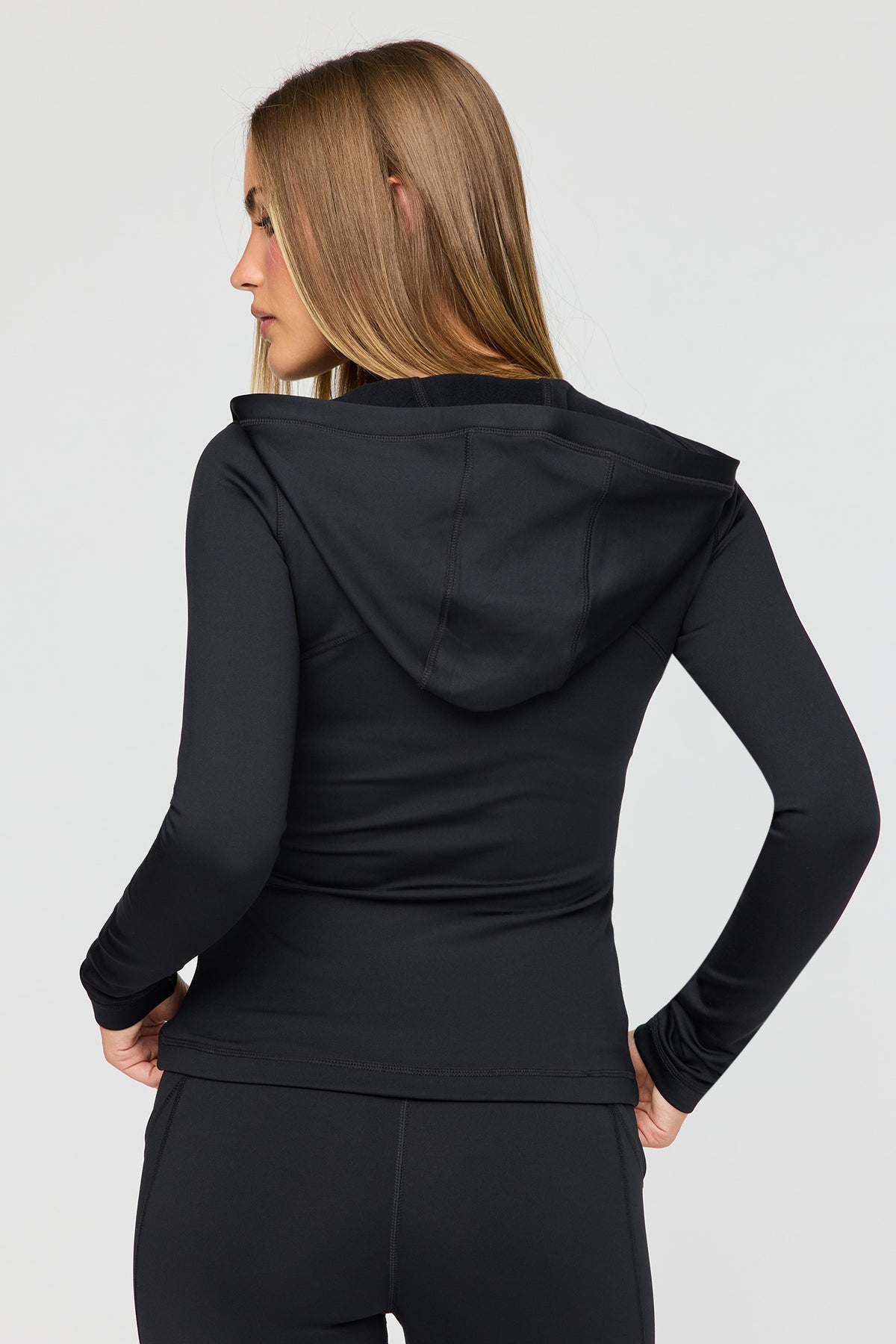 Alt View 2. U/A Fleece Lined Hooded Zip Jacket - Black