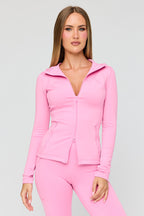 Blouson U/A doublé de molleton à capuchon avec fermeture à glissière