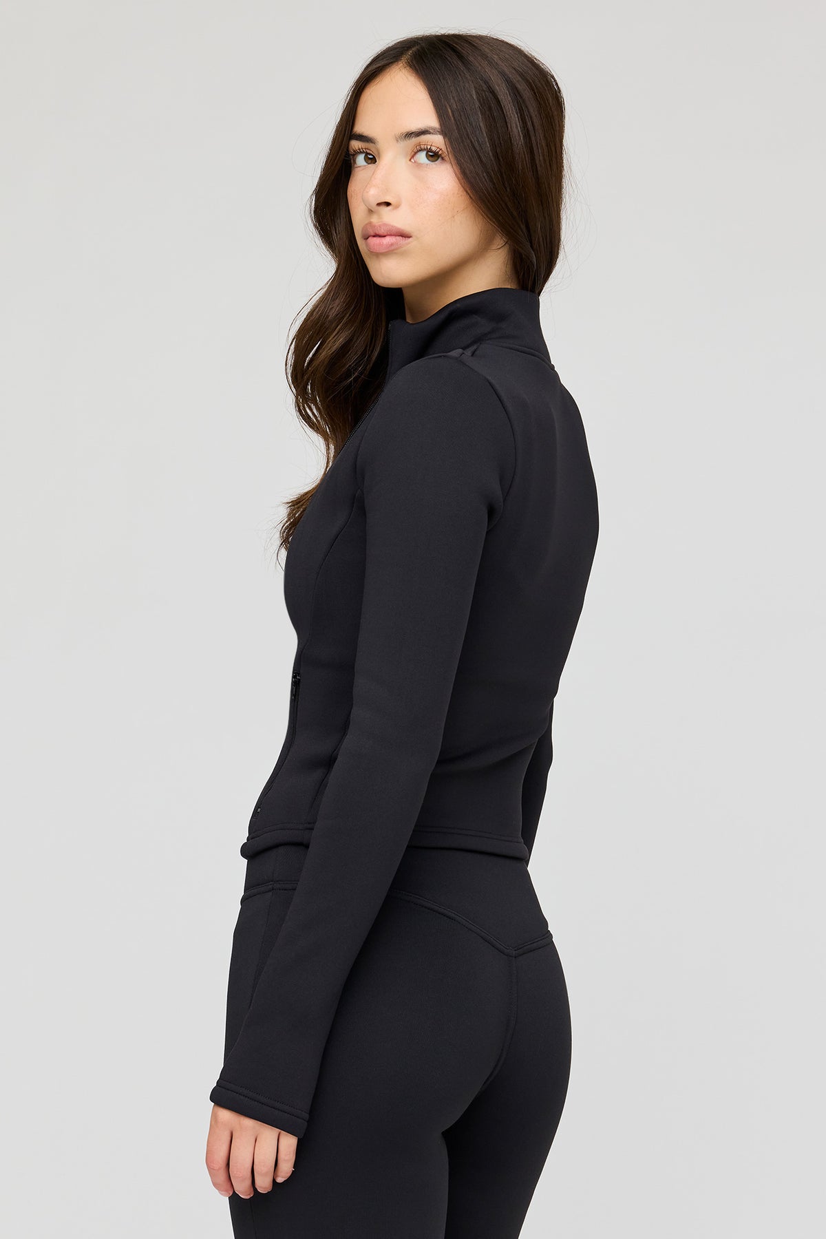 Alt View 2. Warmest Tech Faux Fur Lined Zip Jacket - Black