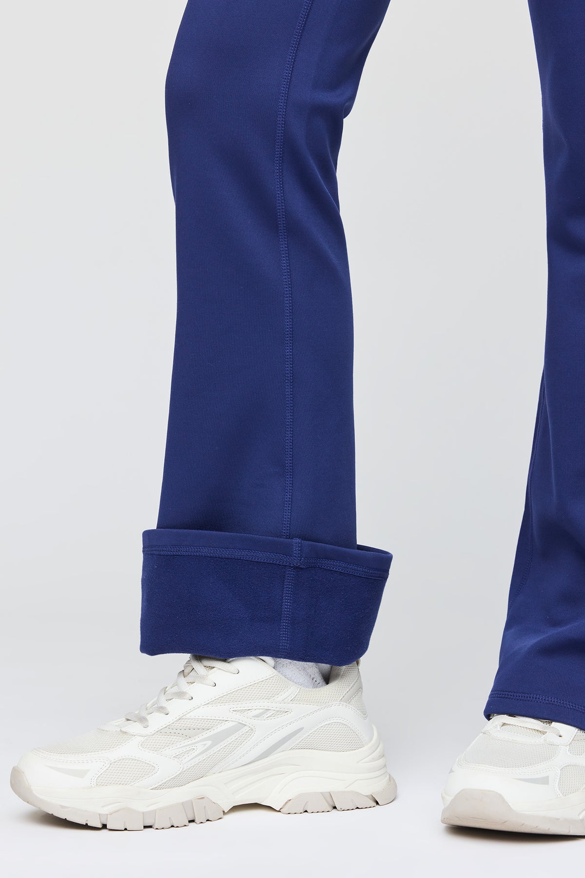 Alt View 4. Warm Tech Fleece Lined Flare Legging - Navy