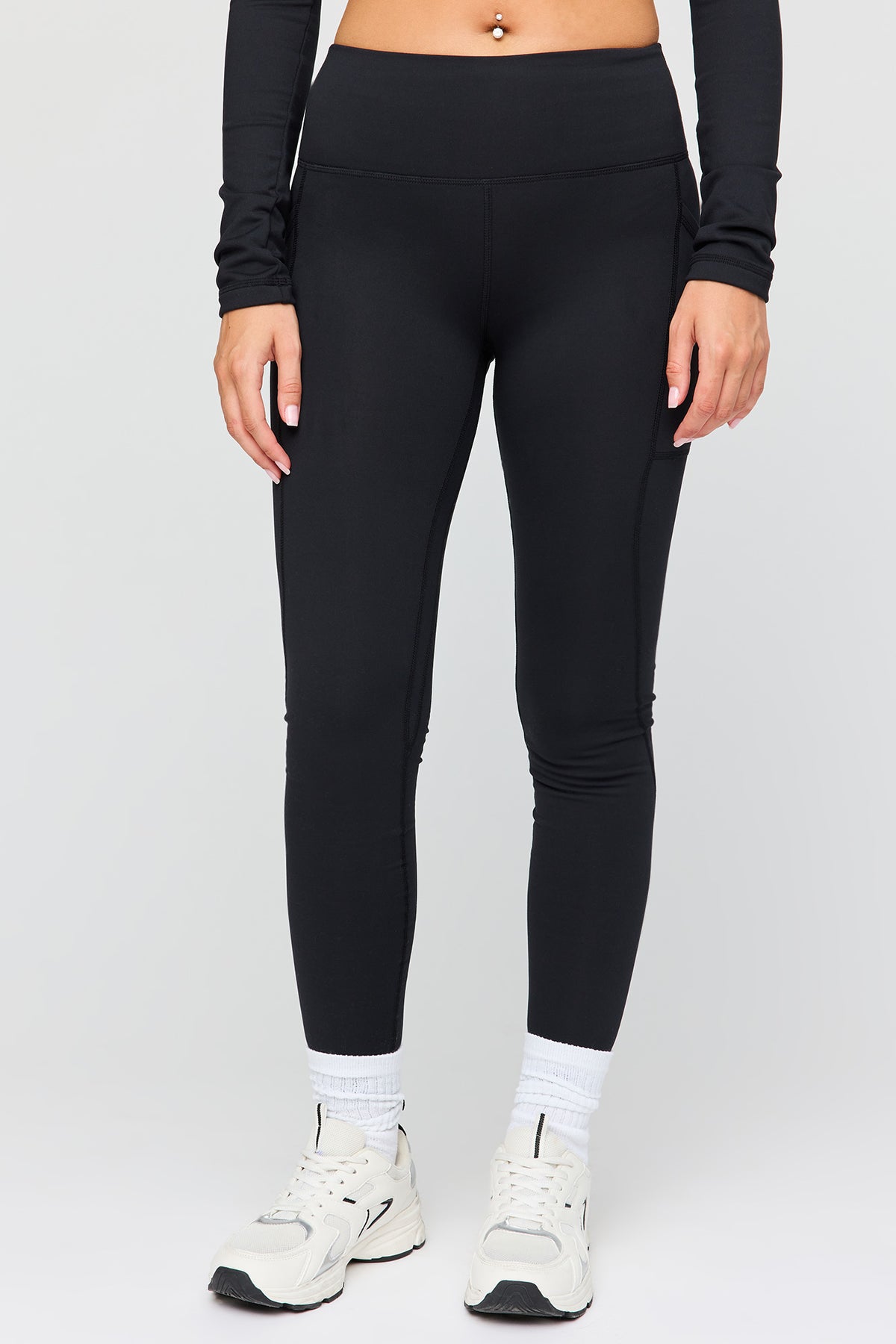 Alt View 2. U/A Fleece Lined Legging - Black