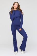 Legging à jambe évasée doublé de molleton tech chaud avec poches latérales 