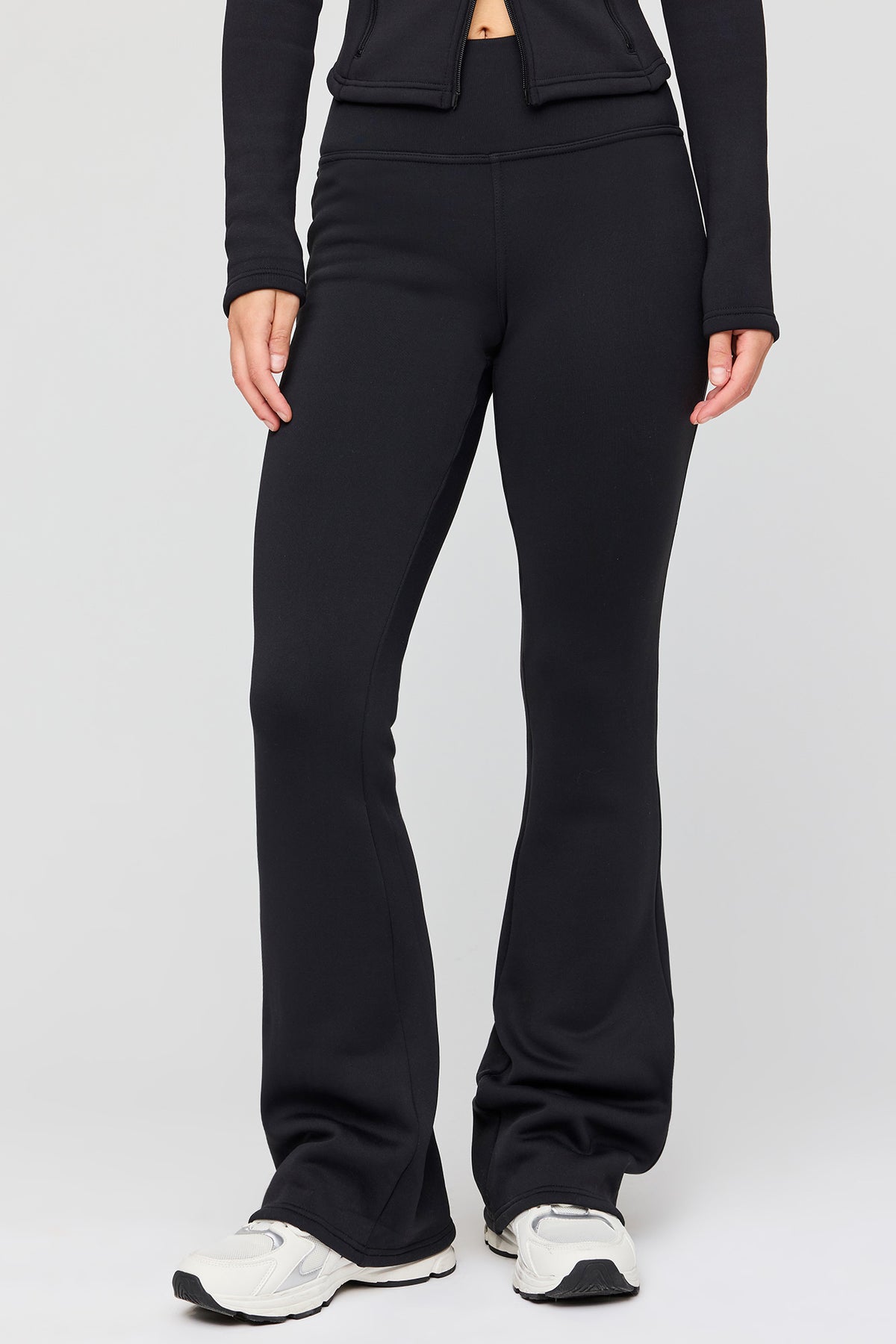 Alt View 2. Warmest Tech Faux Fur Lined Flare Legging - Black