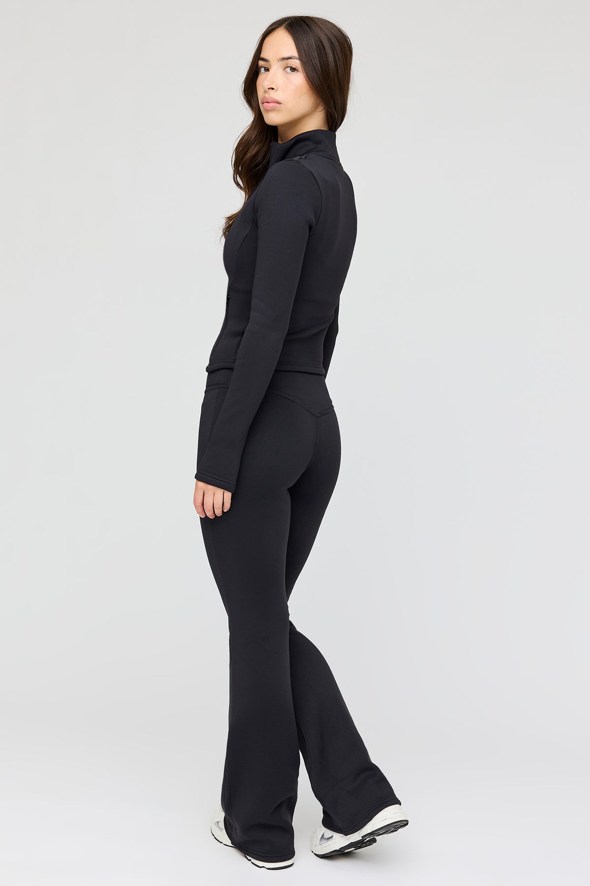 Alt View 3. Warmest Tech Faux Fur Lined Flare Legging - Black
