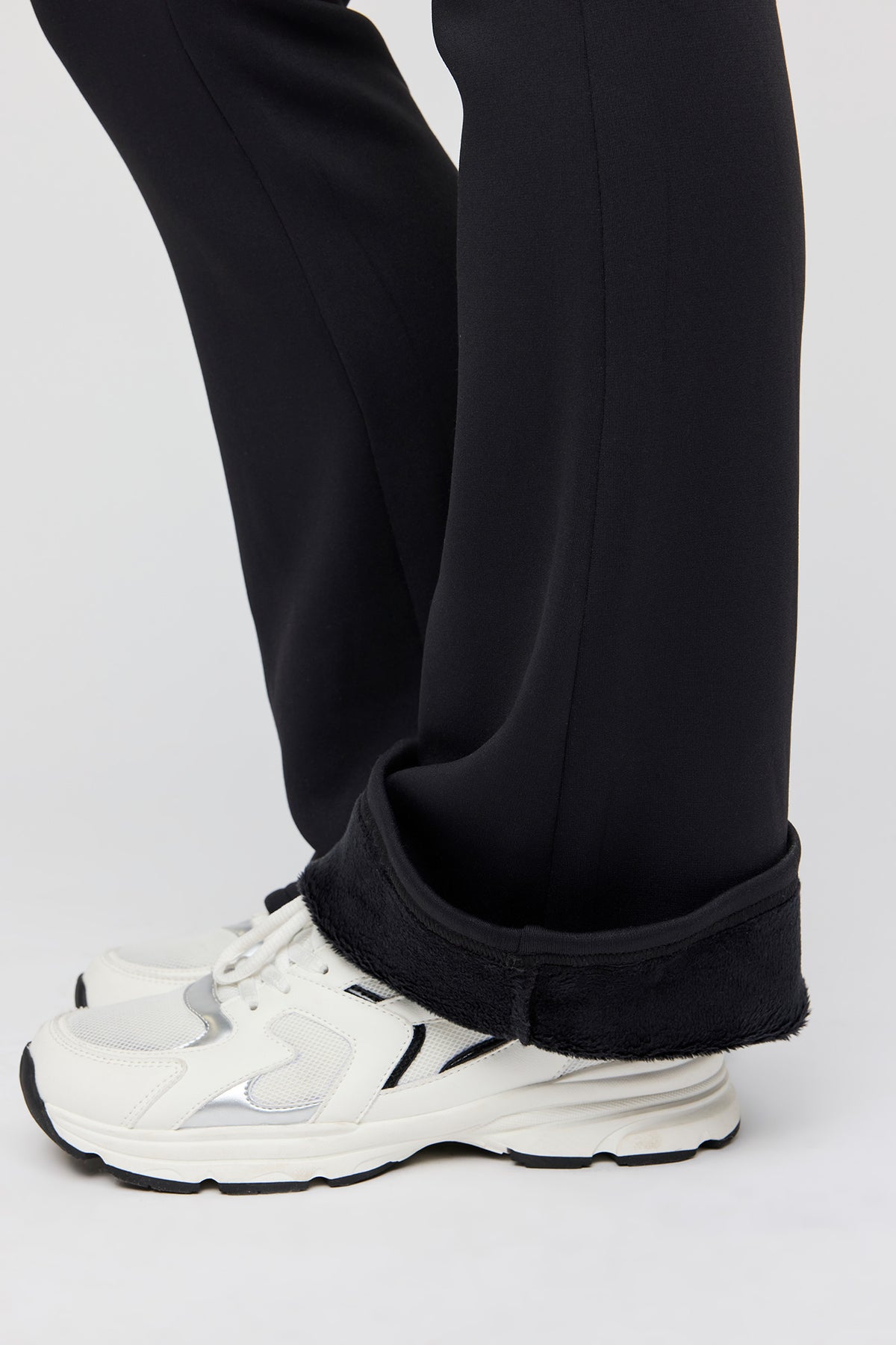 Alt View 4. Warmest Tech Faux Fur Lined Flare Legging - Black