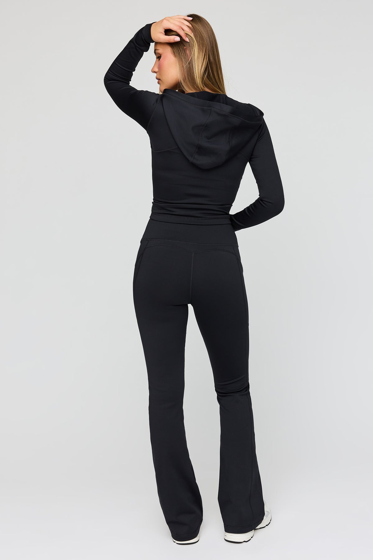 Alt View 3. U/A Fleece Lined Flare Legging - Black