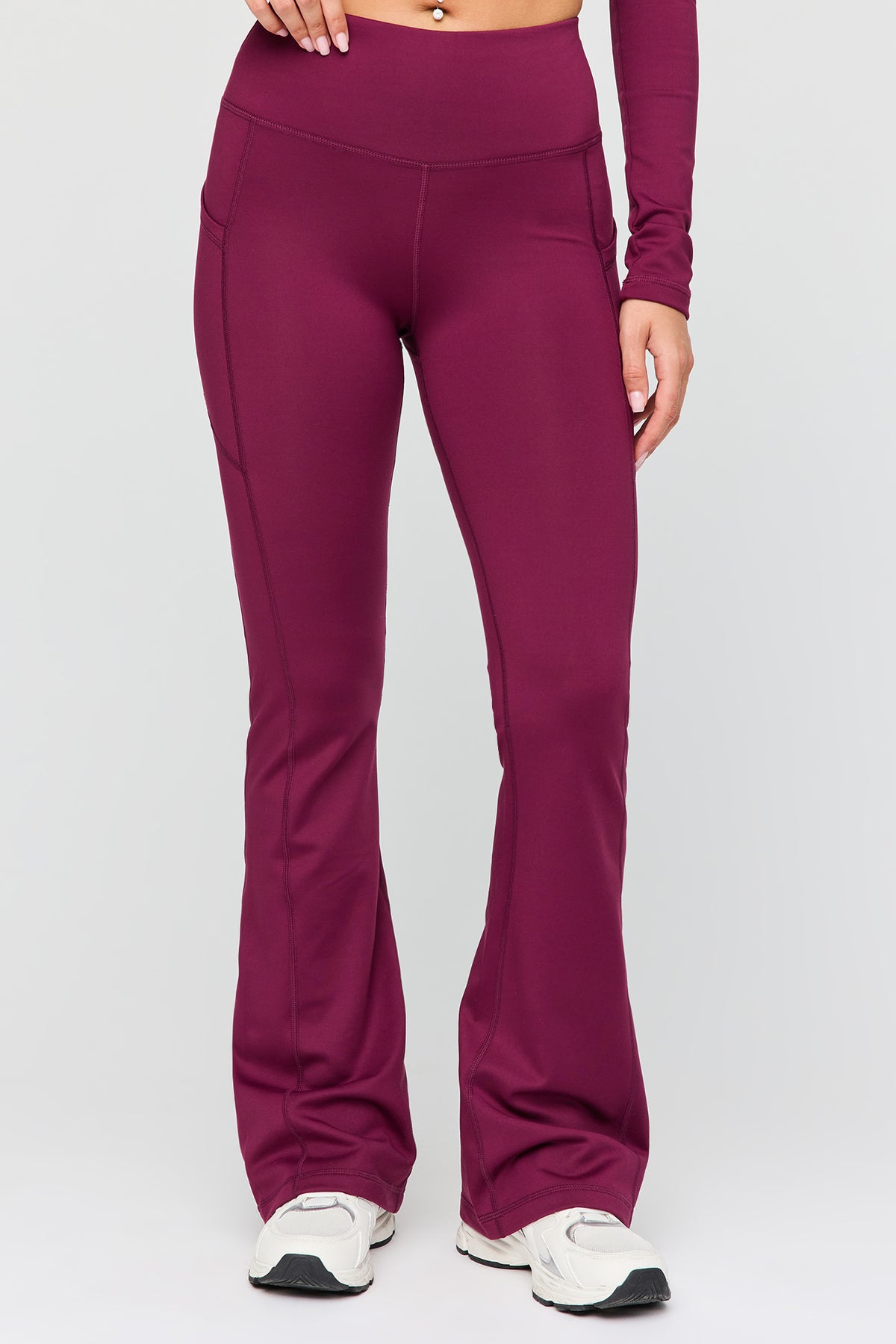Vue alternative 2. Legging U/A doublé de molleton à jambe évasée