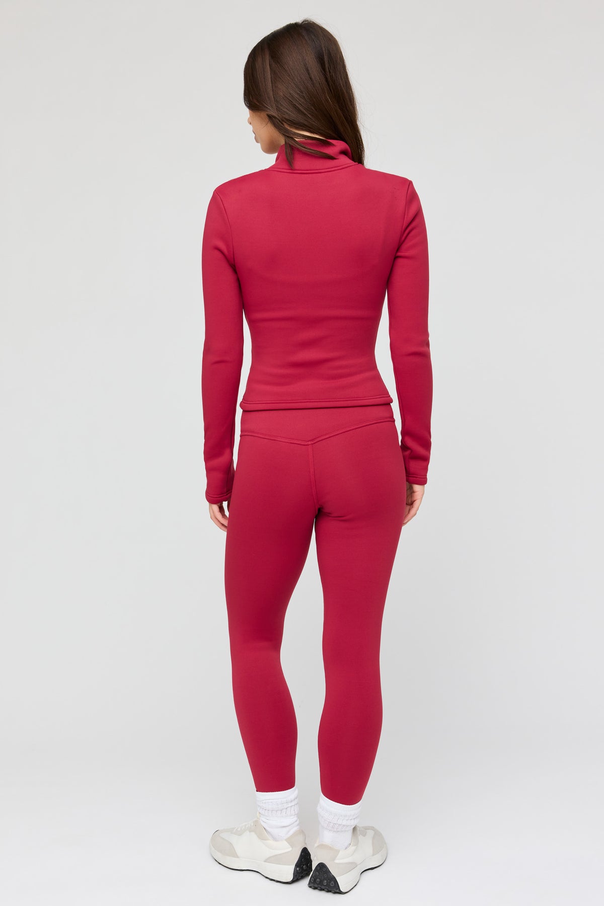 Alt View 3. Warmest Tech Faux Fur Lined Legging - Red