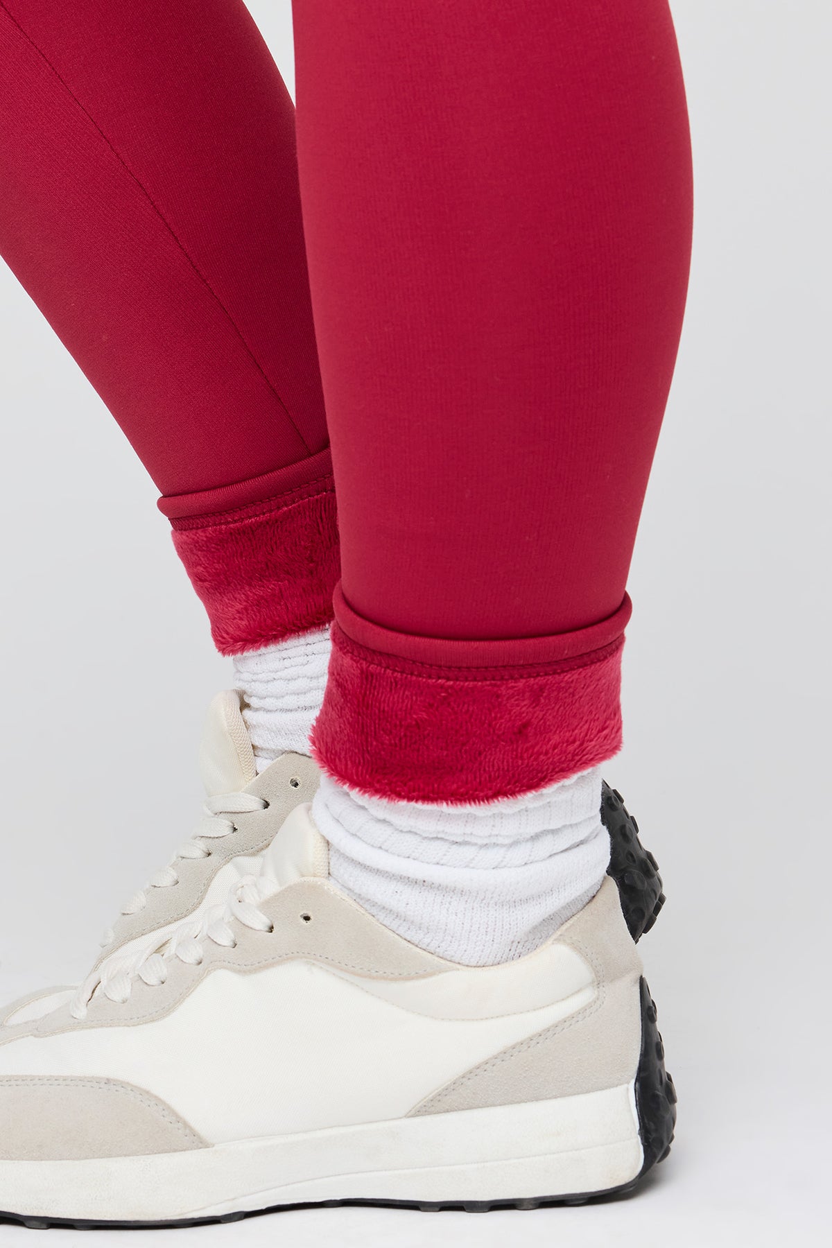 Alt View 4. Warmest Tech Faux Fur Lined Legging - Red