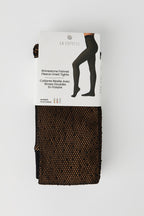 Rhinestone Fishnet Fleece Lined Tights