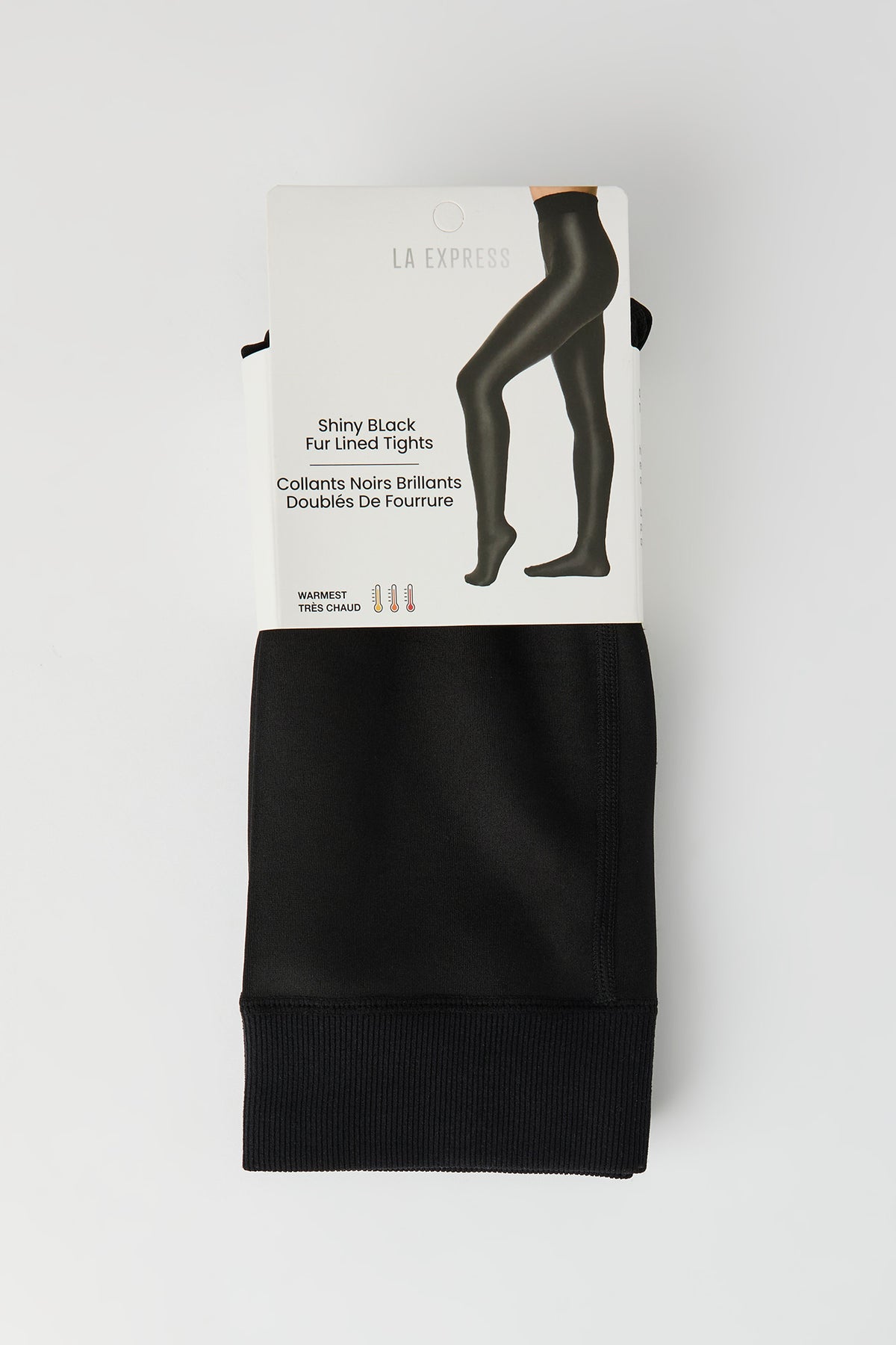 Collants brillants doublés de similifourrure