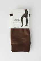 Shiny Faux Fur Lined Tights