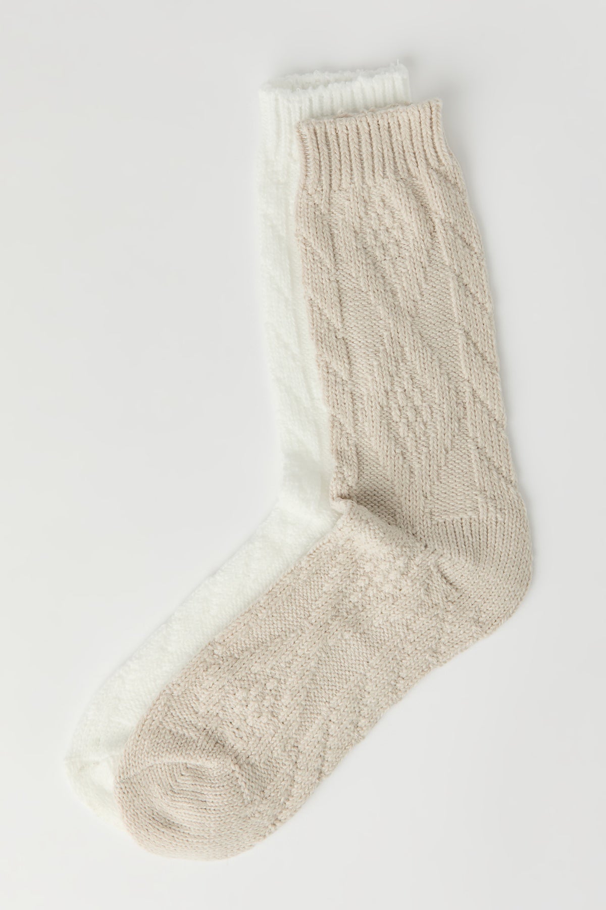 Chaussettes en tricot torsadé (2 paires)