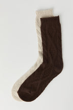 Chaussettes en tricot torsadé (2 paires)