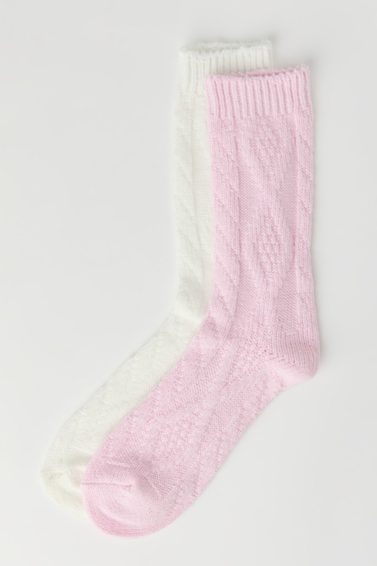 Chaussettes en tricot torsadé (2 paires)