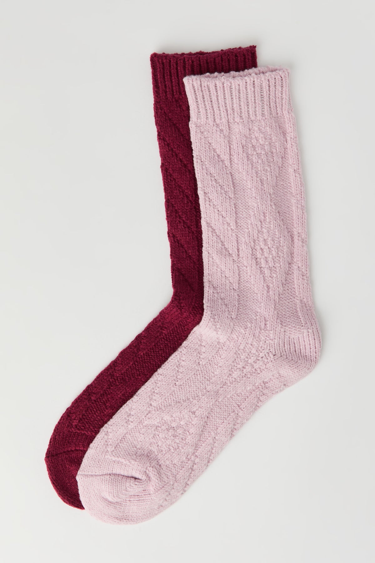 Chaussettes en tricot torsadé (2 paires)