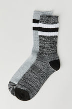Chaussettes en tricot rayé (2 paires)