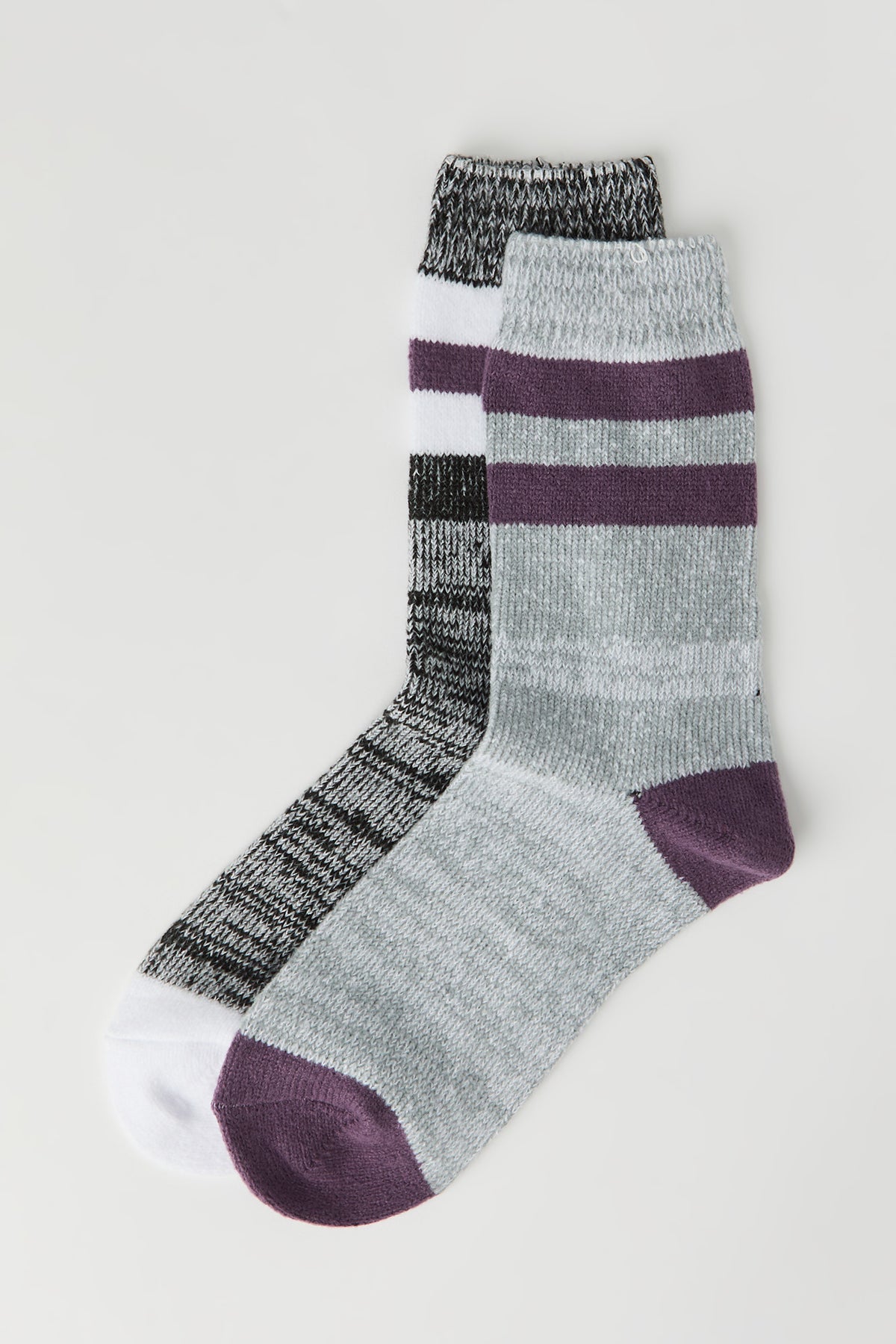 Chaussettes en tricot rayé (2 paires)