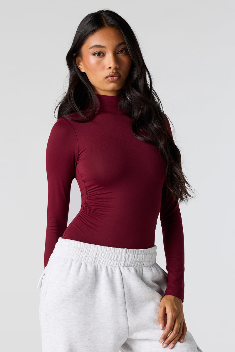 Contour Mock Neck Cinched Bodysuit