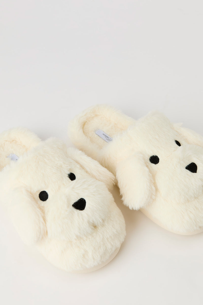 Pantoufles Chien en peluche