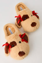 Pantoufles Chien avec ruban 3D