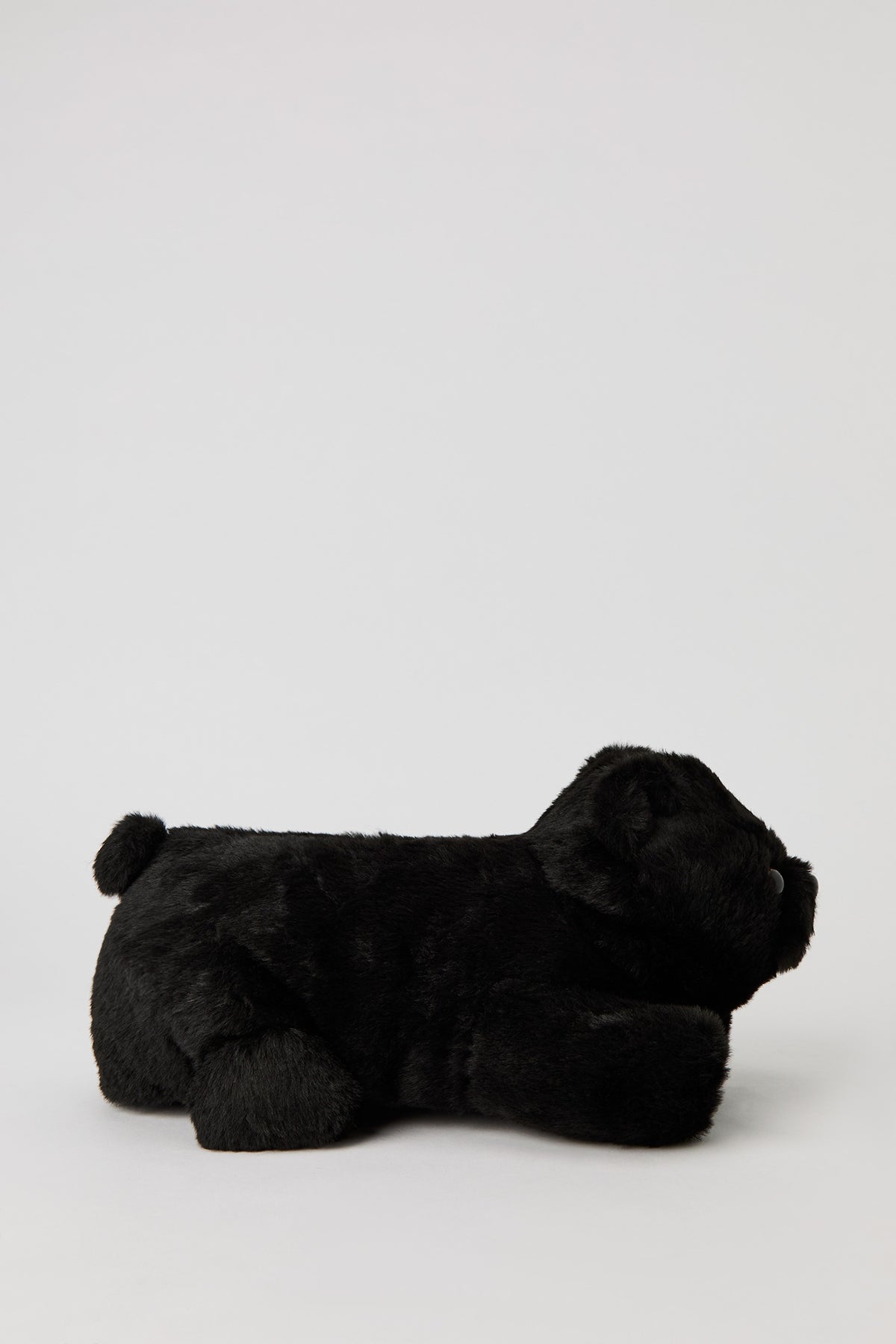 Alt View 2. 3D Teddy Bear Faux Fur Slippers - Black