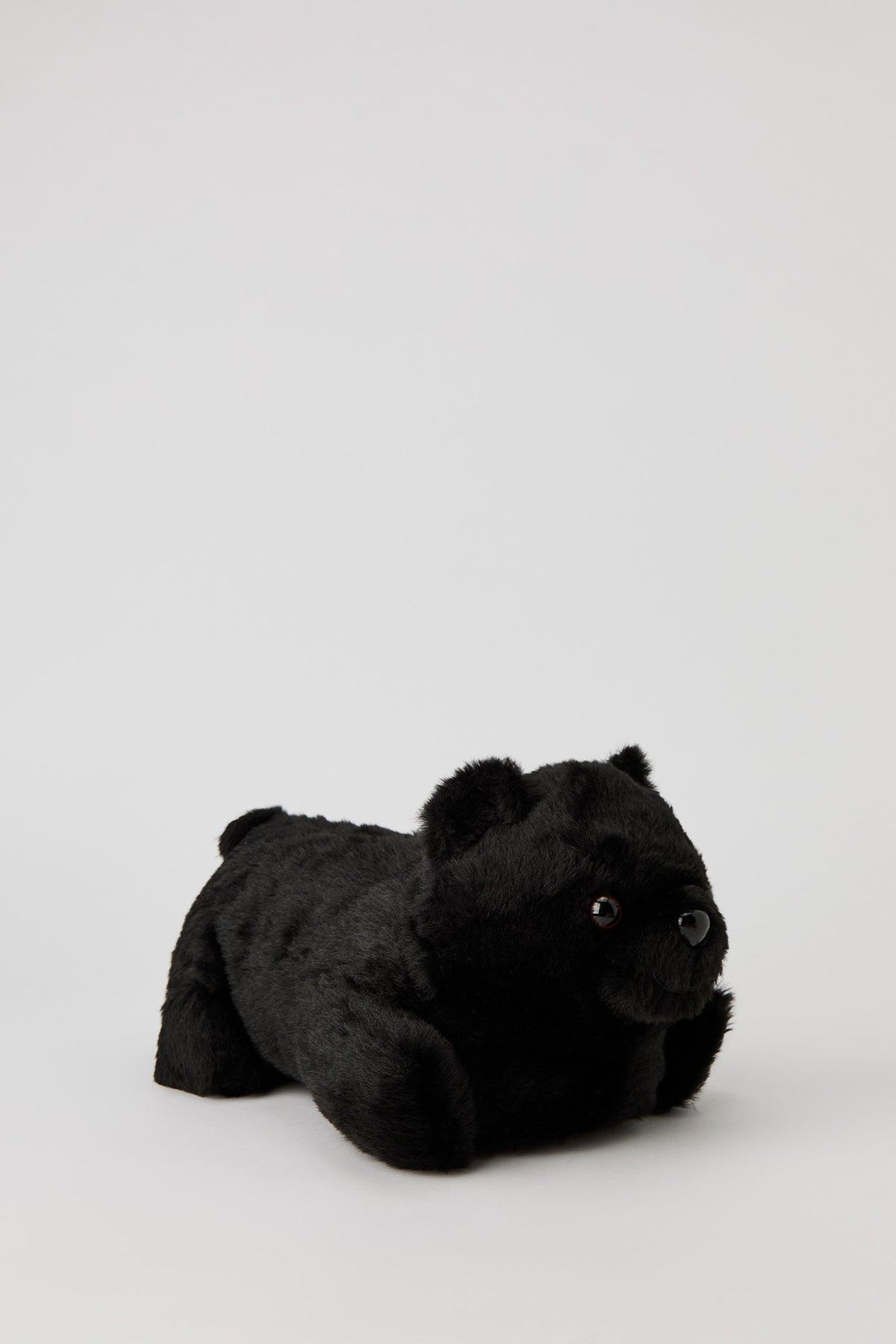 Alt View 3. 3D Teddy Bear Faux Fur Slippers - Black