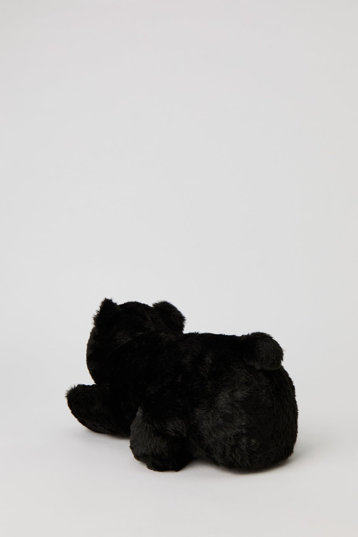 Alt View 4. 3D Teddy Bear Faux Fur Slippers - Black