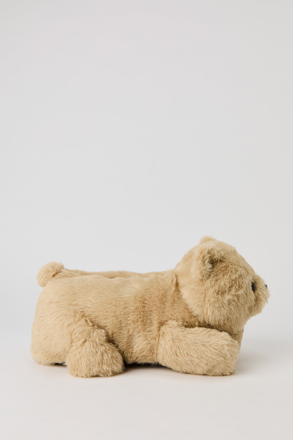 Alt View 2. 3D Teddy Bear Faux Fur Slippers - Natural