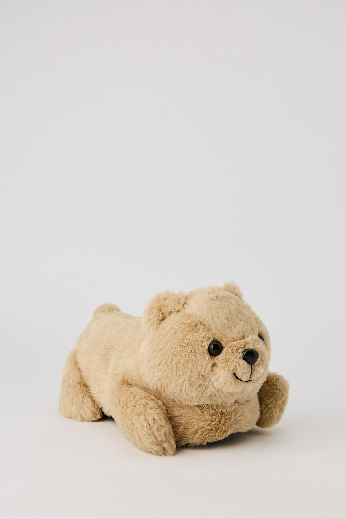 Alt View 3. 3D Teddy Bear Faux Fur Slippers - Natural