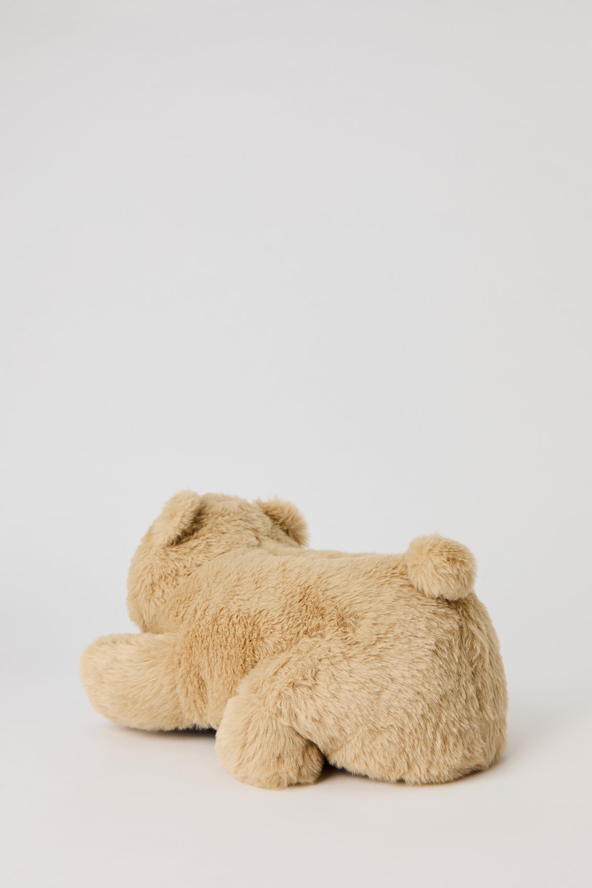 Alt View 4. 3D Teddy Bear Faux Fur Slippers - Natural