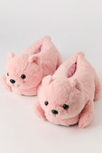 3D Teddy Bear Faux Fur Slippers