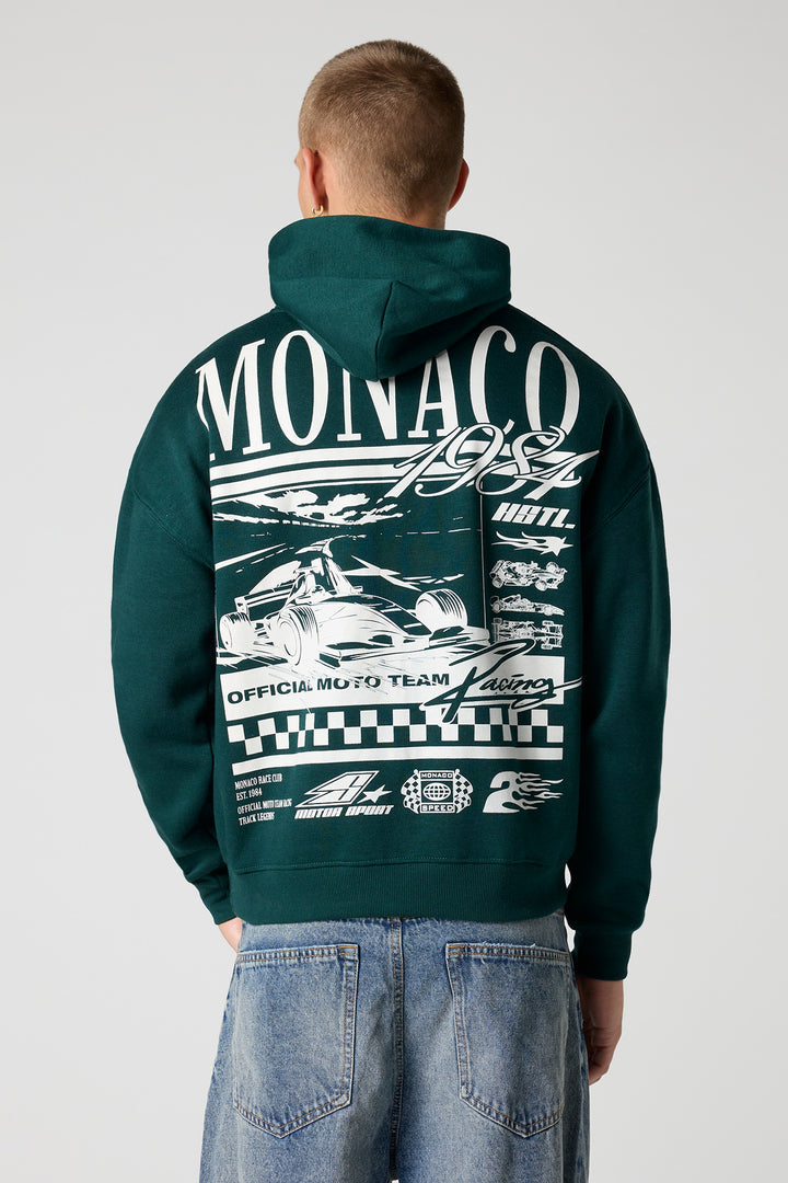 Graphic Boxy Fleece Hoodie