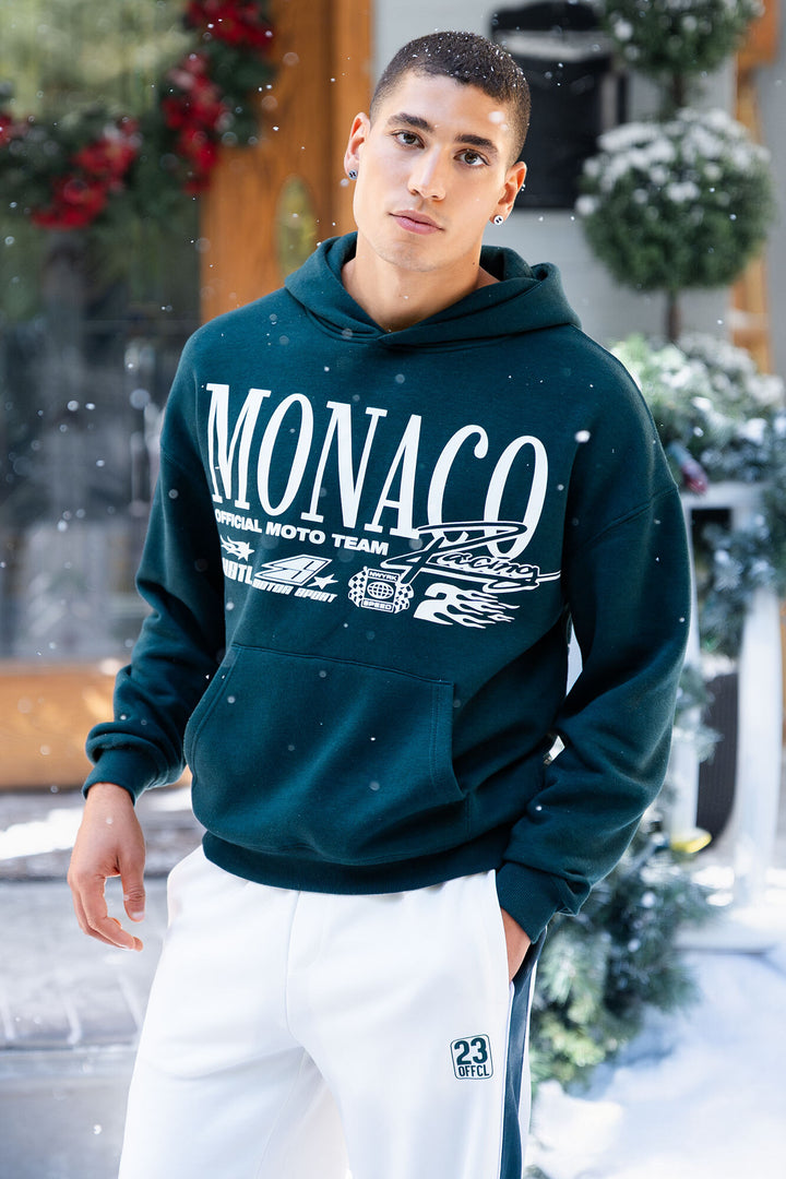 Haut carré à capuchon en molleton avec imprimé