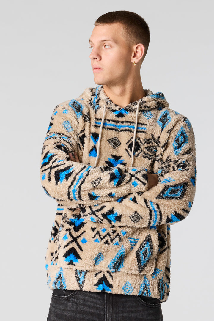 Sherpa Printed Hoodie