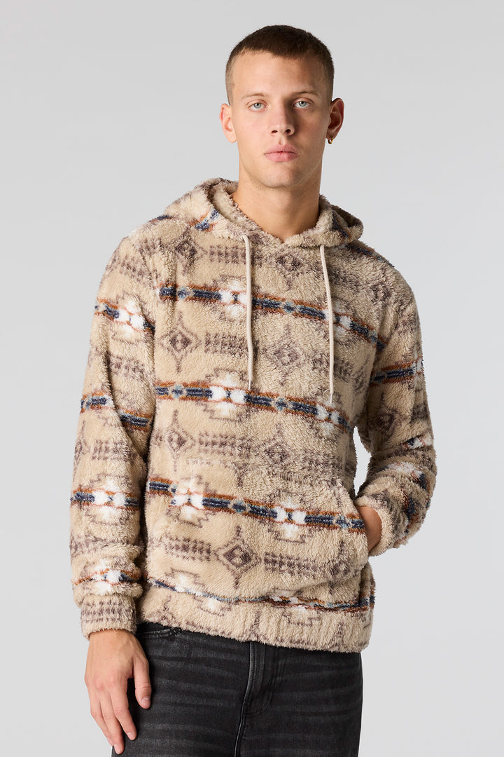 Sherpa Printed Hoodie