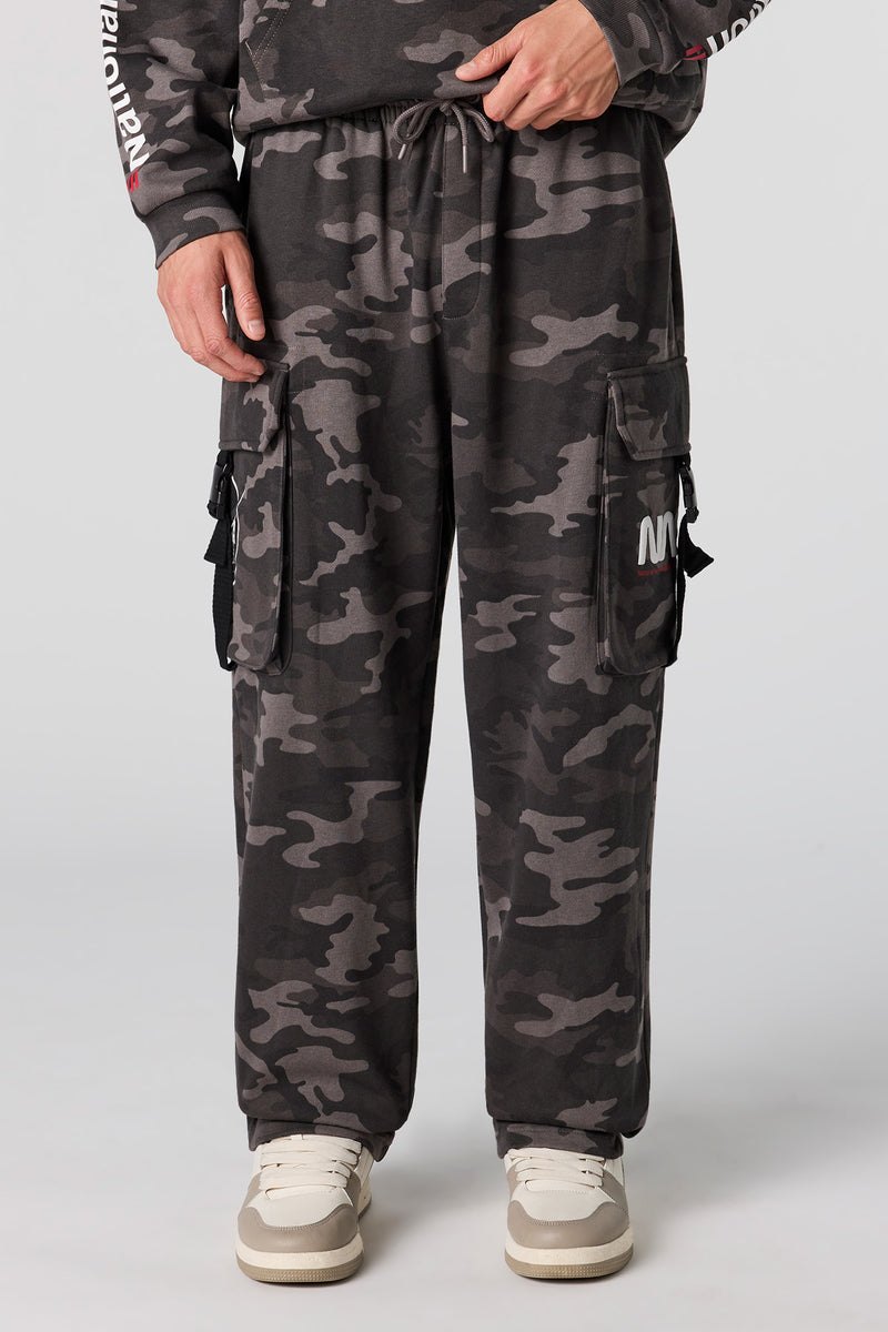 Pantalon d'entraînement cargo en molleton à imprimé NASA