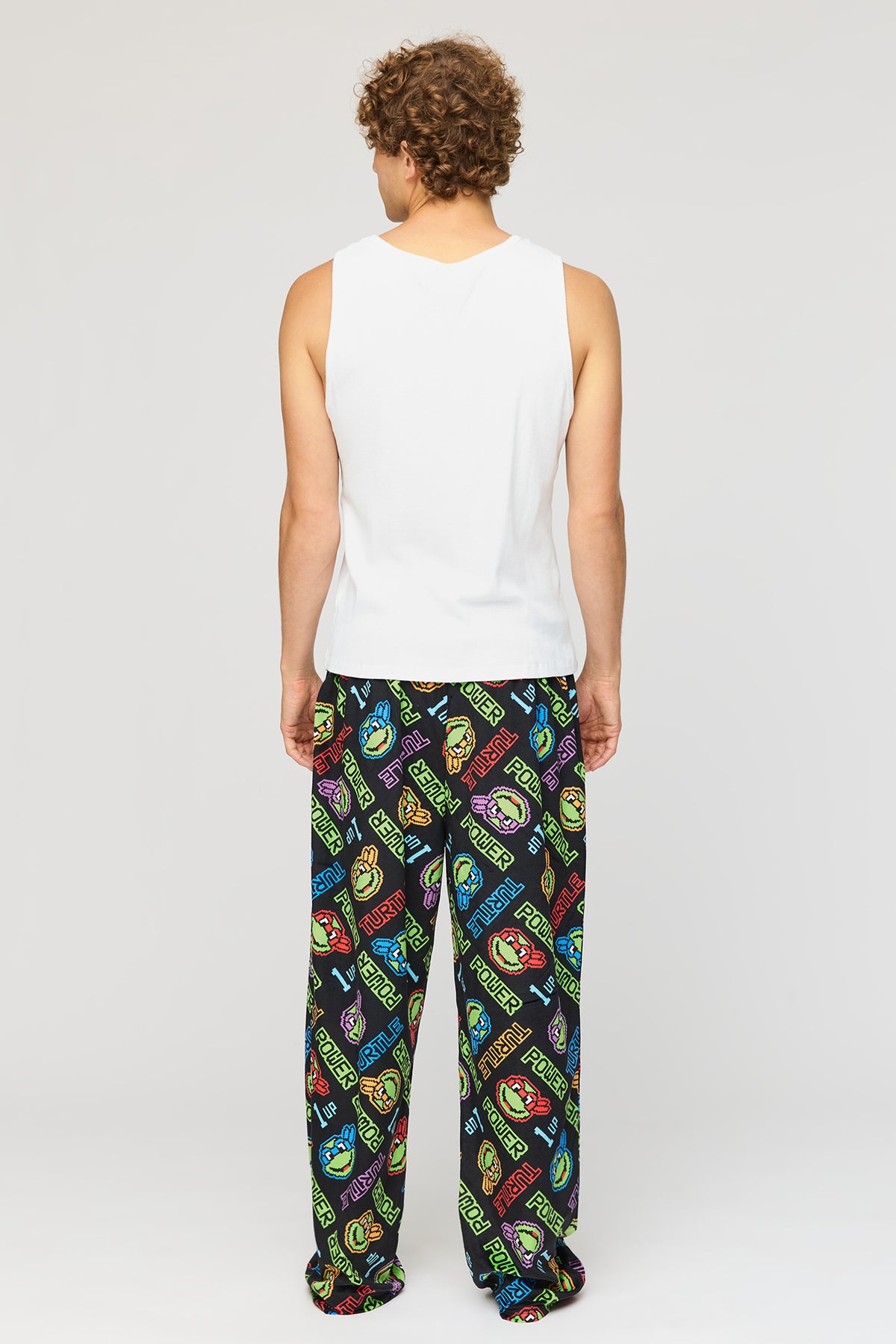 Alt View 3. Cartoon Plush Pajama Pant - Black