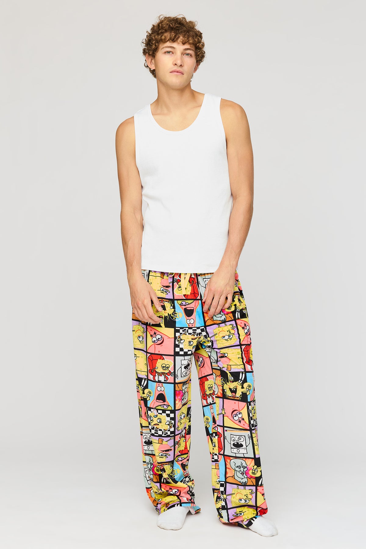Alt View 2. Cartoon Plush Pajama Pant - Multi