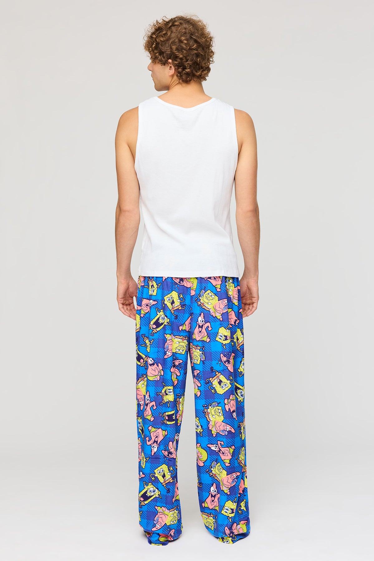 Alt View 3. Cartoon Plush Pajama Pant - Blue