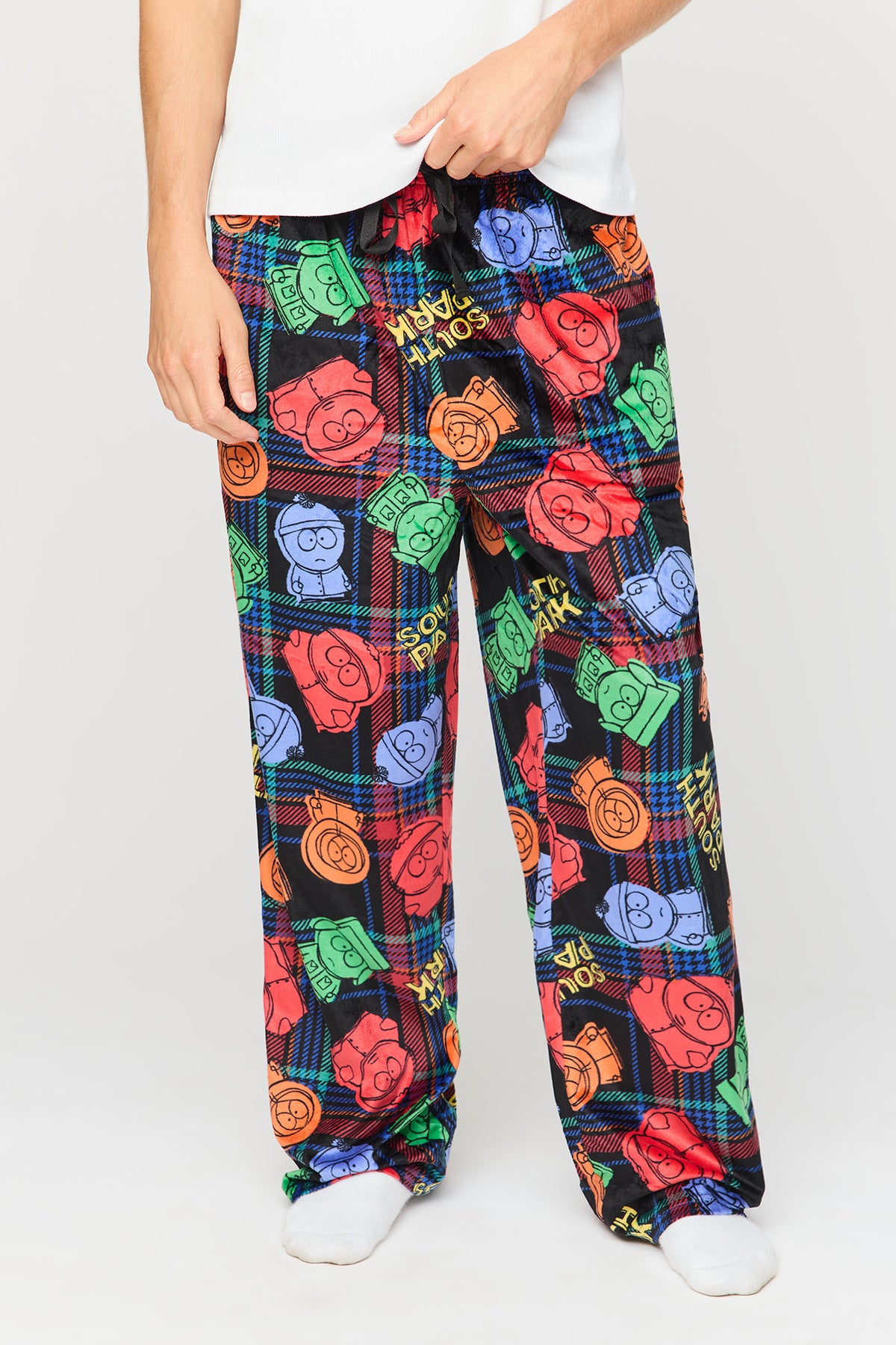 Cartoon Plush Pajama Pant - Navy
