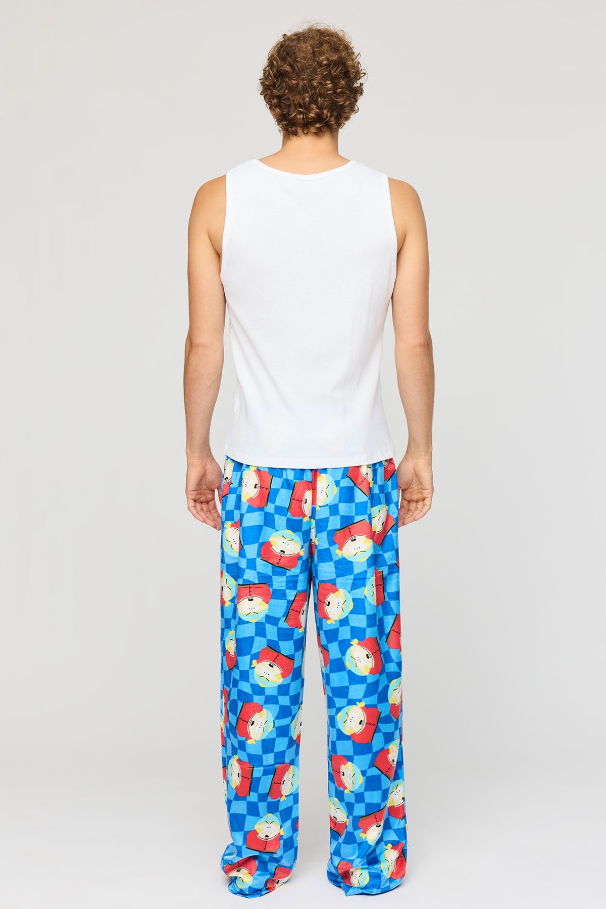 Alt View 3. Cartoon Plush Pajama Pant - Light Blue